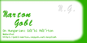 marton gobl business card